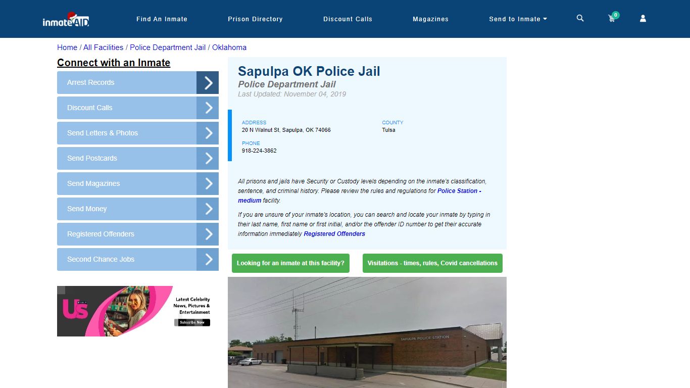 Sapulpa OK Police Jail & Inmate Search - Sapulpa, OK